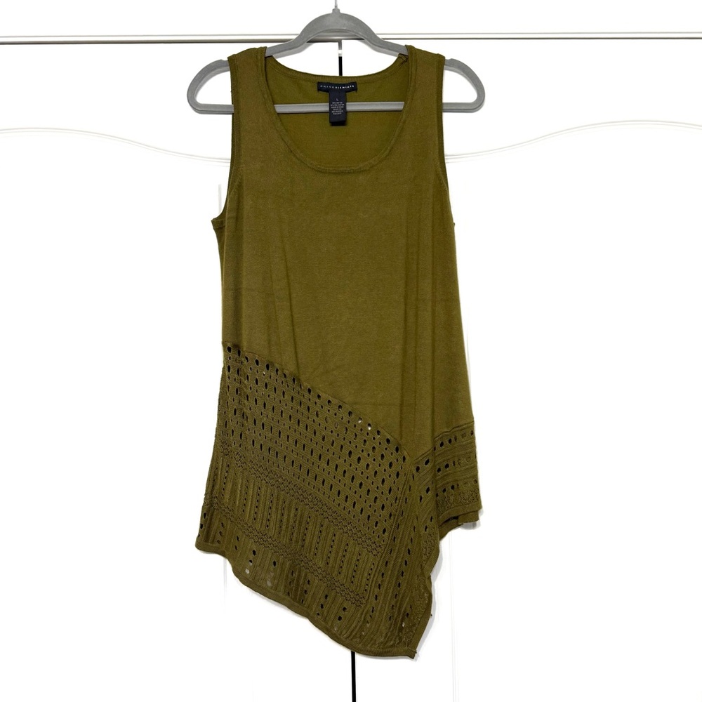 Grace Elements Asymmetrical Olive Green Tank Top